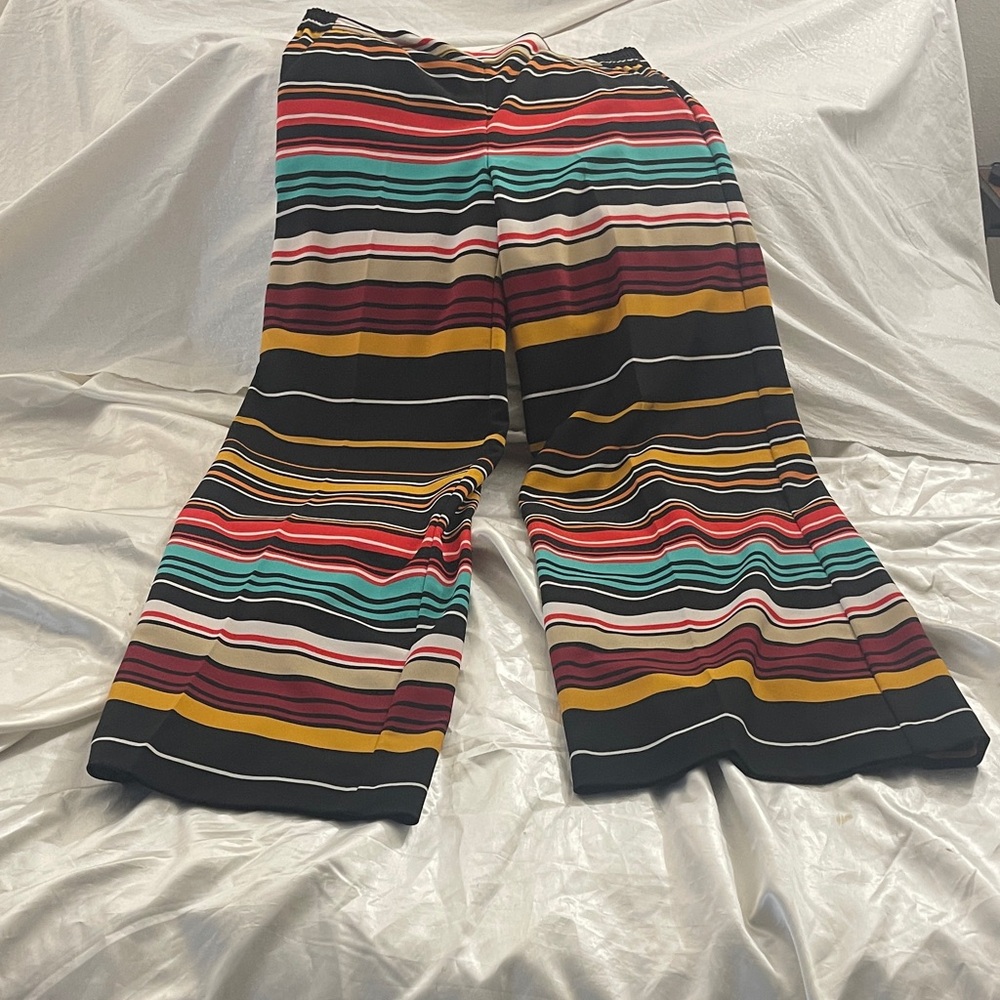 New York & Company Multicolor Striped Wide Leg Pants